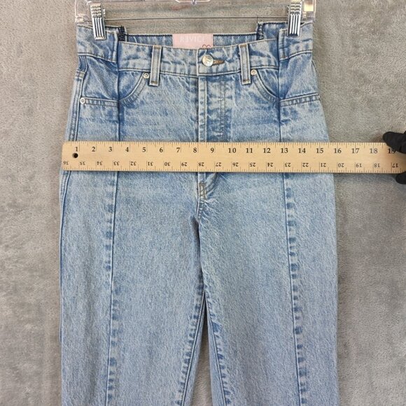Revice Jeans Women's Size 27 Blue Gemini Fit High Rise Straight Leg Wedgie Crop - Picture 10 of 12